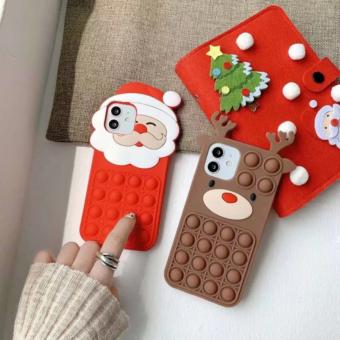 Santa Claus Elk Pinch Handytasche für Apple iPhone13 Druck Silikon-Handytasche Reduzieren