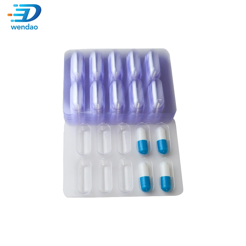 Plateau d'emballage blister en plastique personnalisé pour cosmétiques en plastique PS floqué VAC, capsule de pilule, tablette pour emballage.
