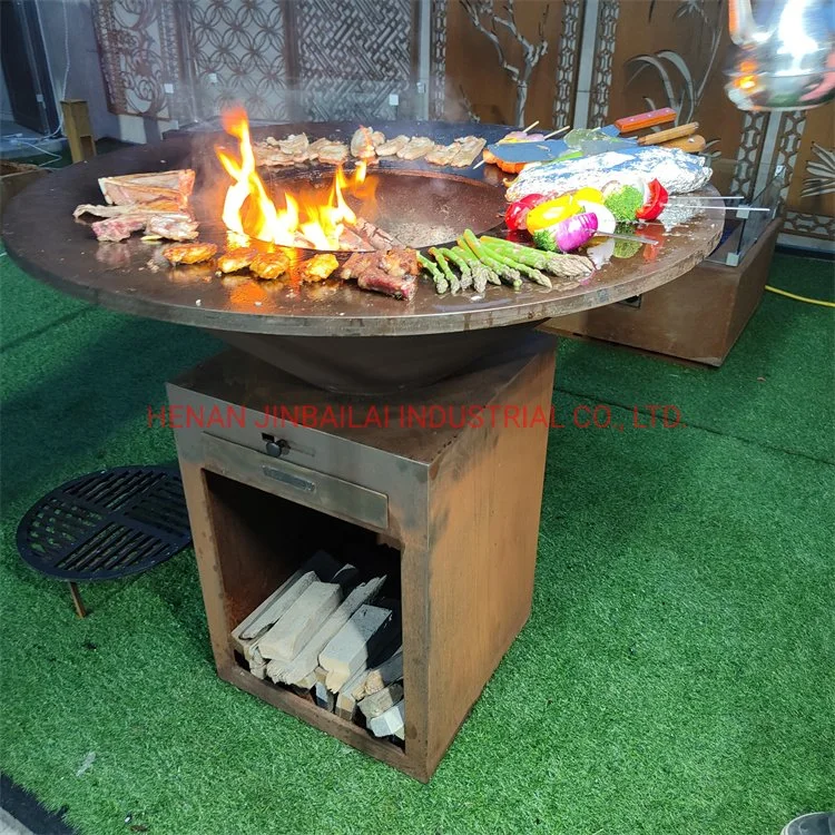 Wholesale/Supplier Outdoor Corten Metal Fire Pit Barbecue Grill BBQ