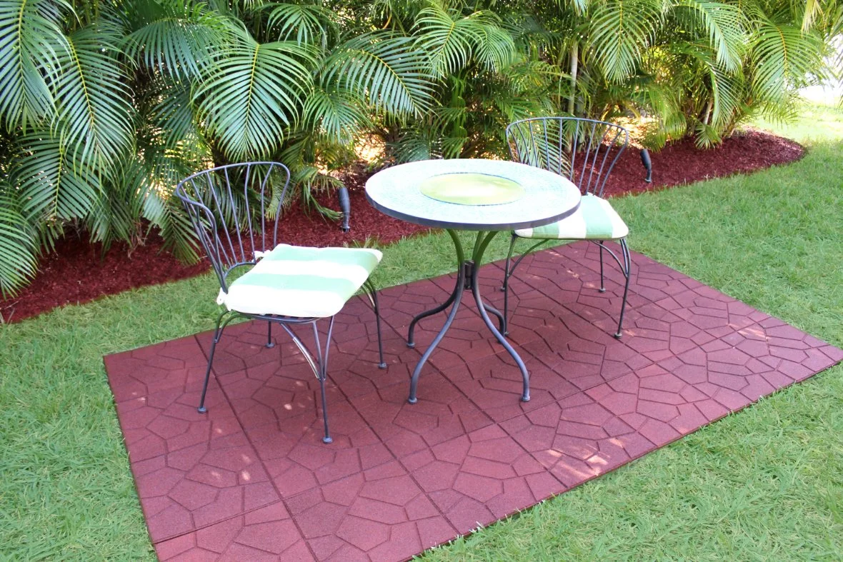 400x400mm brique des carreaux de sol en caoutchouc de nouvelle conception des carreaux de sol de jardin, piscine de basket-ball des revêtements de sol de jardin