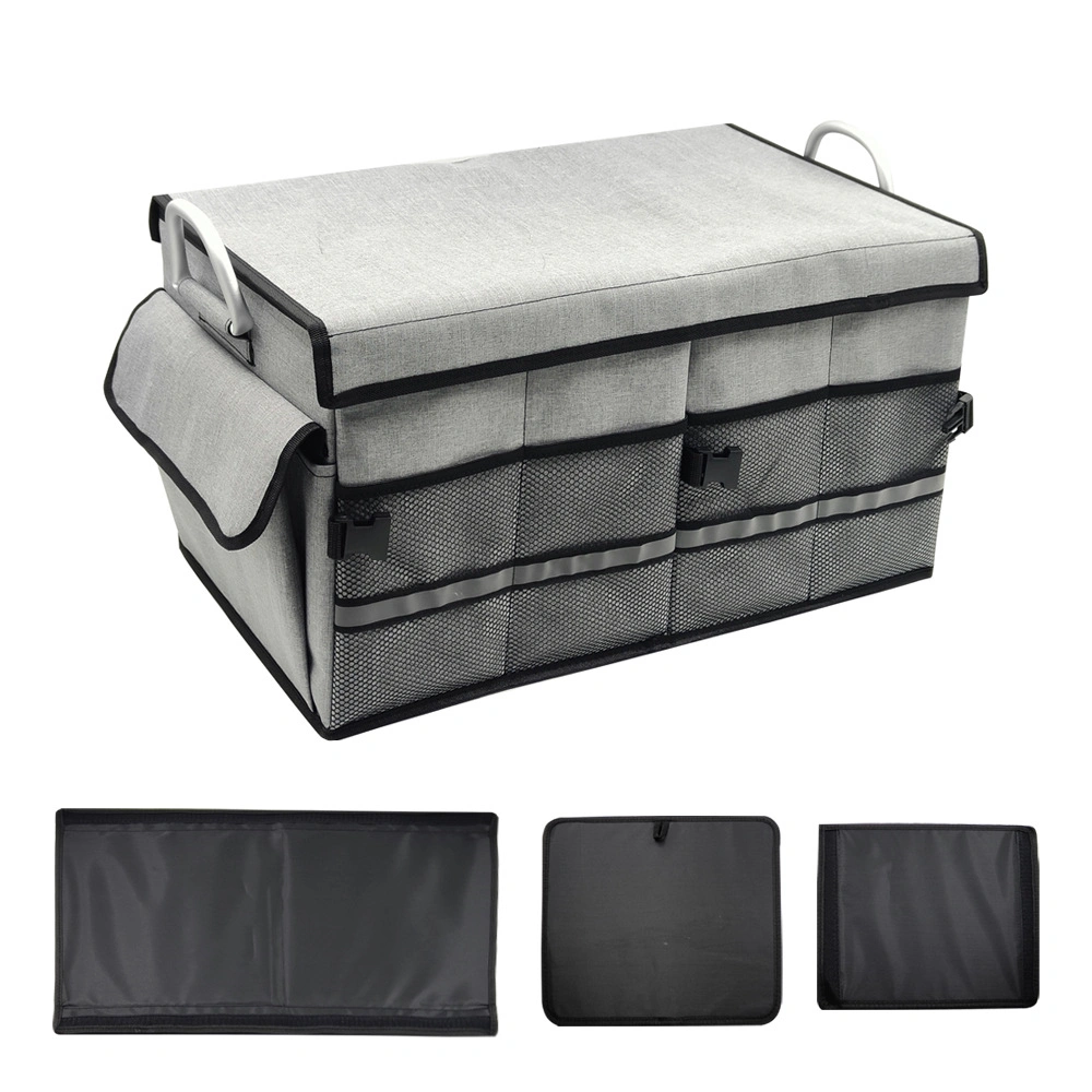 Golf Box Große Kapazität Greatbuy Zusammenklappbar Schwarz Verstellbare Rücksitz Lagerung Schließfach Luxus Smart Bag Mat Auto Kofferraum Organizer