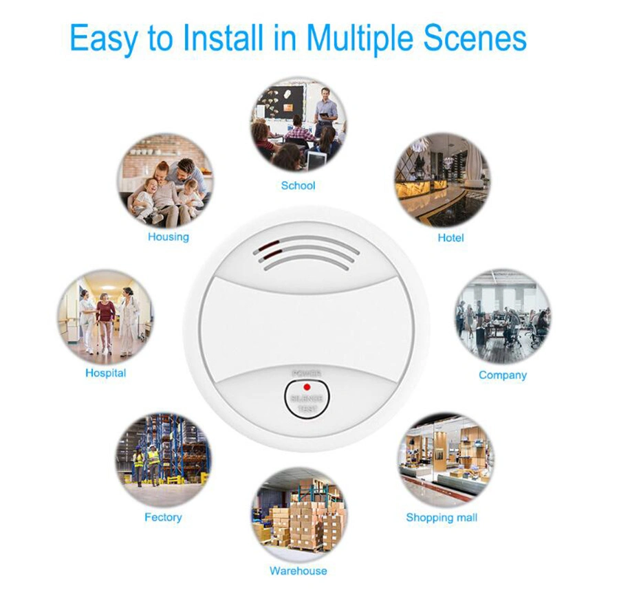 on The Stock WiFi Tuya Smoke Alarm Gas Detector