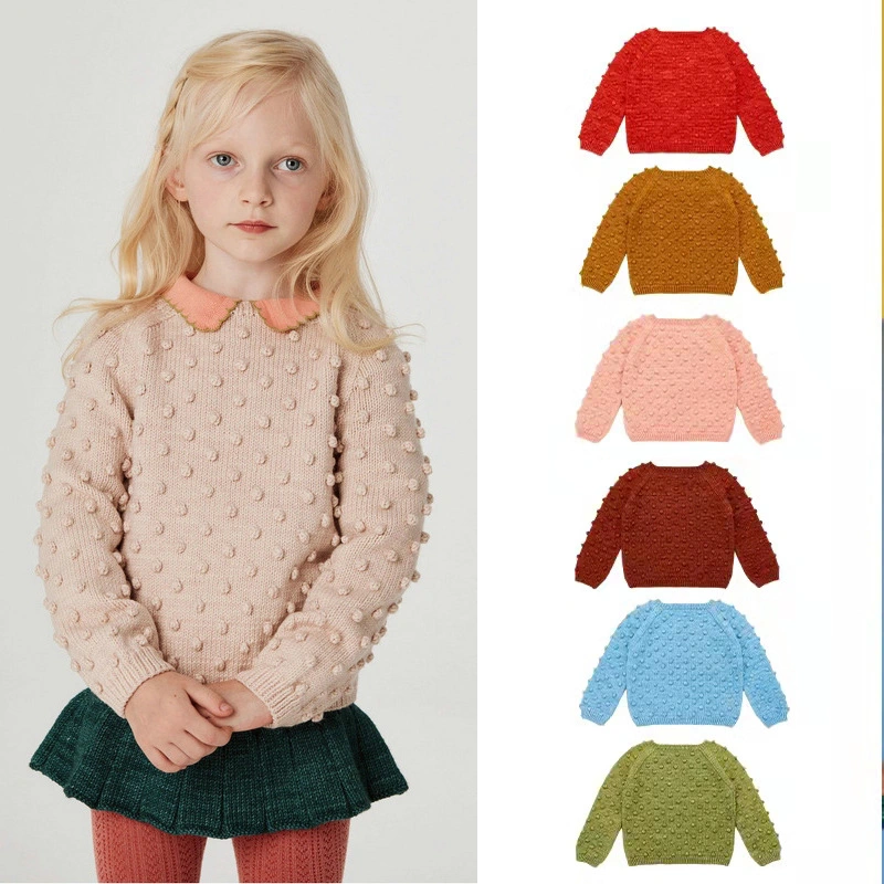 Neue Custom Winter Casual O-Neck Mädchen Kinder Pullover Pullover Pullover Pullover