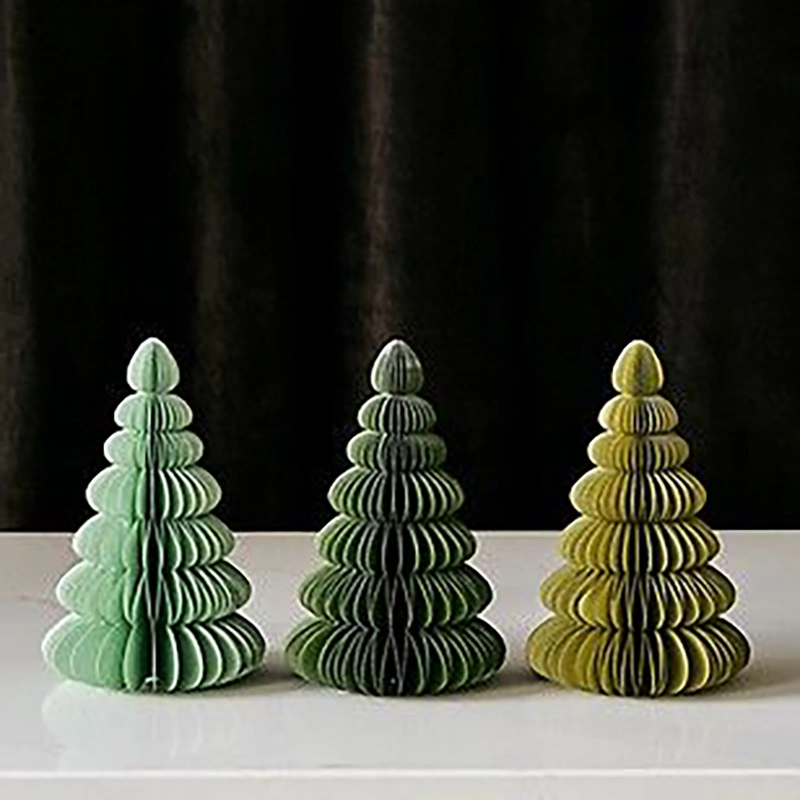 New Honeycomb Ornaments Decorations Colors Foldable Christmas Tree Display Home for Xmas