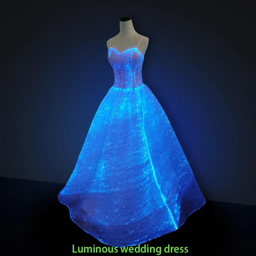 Wholesale/Supplier Spandex Lace Optical Textiles LED Luminous Glow in The Dark Fiber Optic Light up Fabric