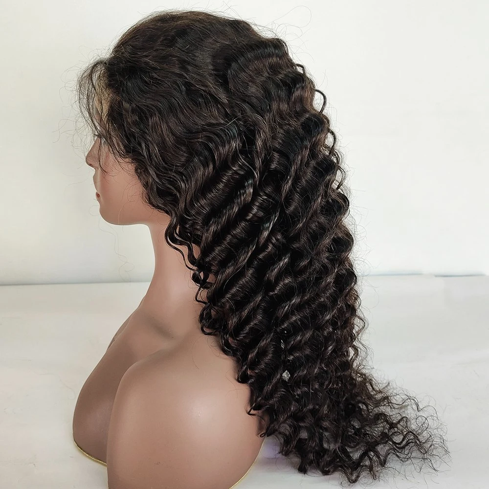 Cheap Factory Wholesale/Supplier 100 Raw Human Hair Vendors Natural Deep Wave 360 Full Lace Wigs for Black Women