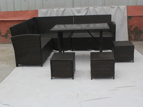 PE Rattan Garden Furniture Outdoor Patio Sofa 6 Seat