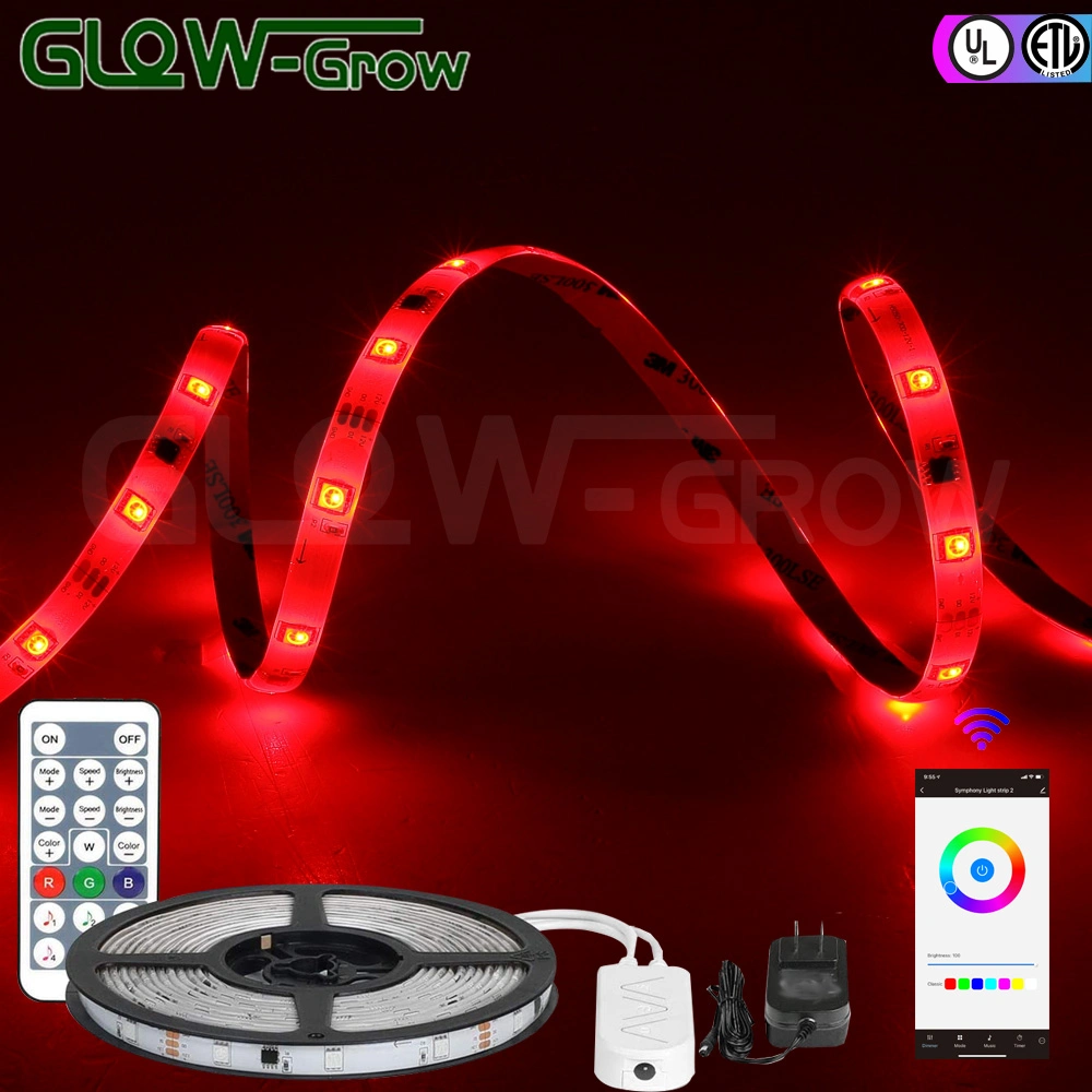 Indoor Outdoor Adhesive LED RGB Strip Light with Alexa and Google Home Compatible.