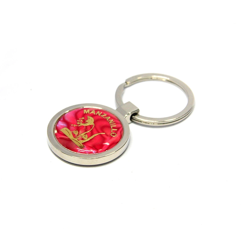 Wholesale/Supplier Custom Cheap Round Shape Keyring with Epoxy