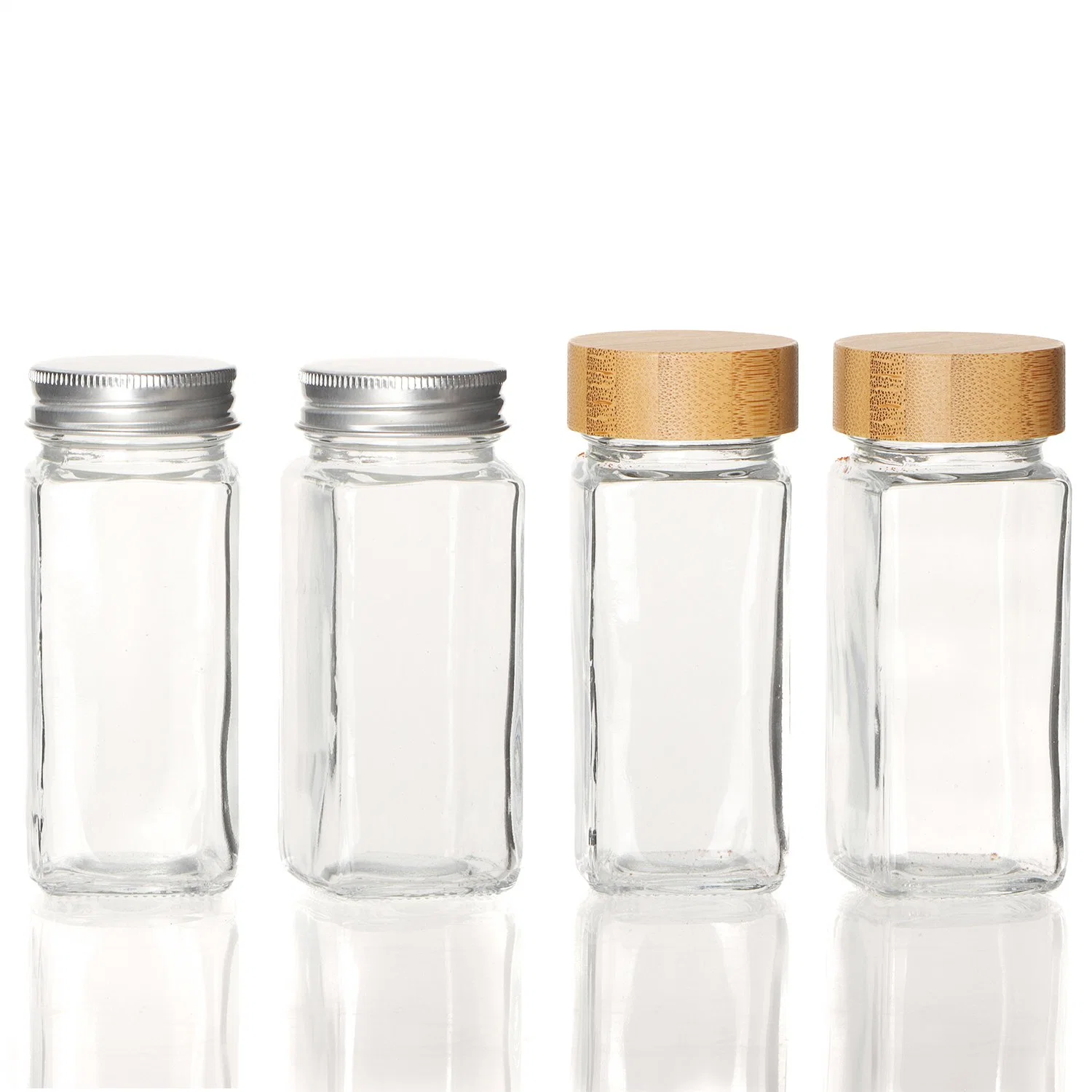 Wholesale/Supplier Kitchen Seasoning Bottles 120ml Square Glass Spice Jar