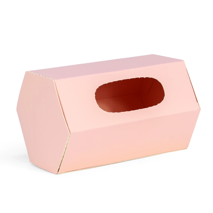 Firstsail Wholesale/Supplier Custom Hotel Household Toilet Towel Gift Paper Card Box Car Facial Tissue Holder Hexagon Folding Packaging Box