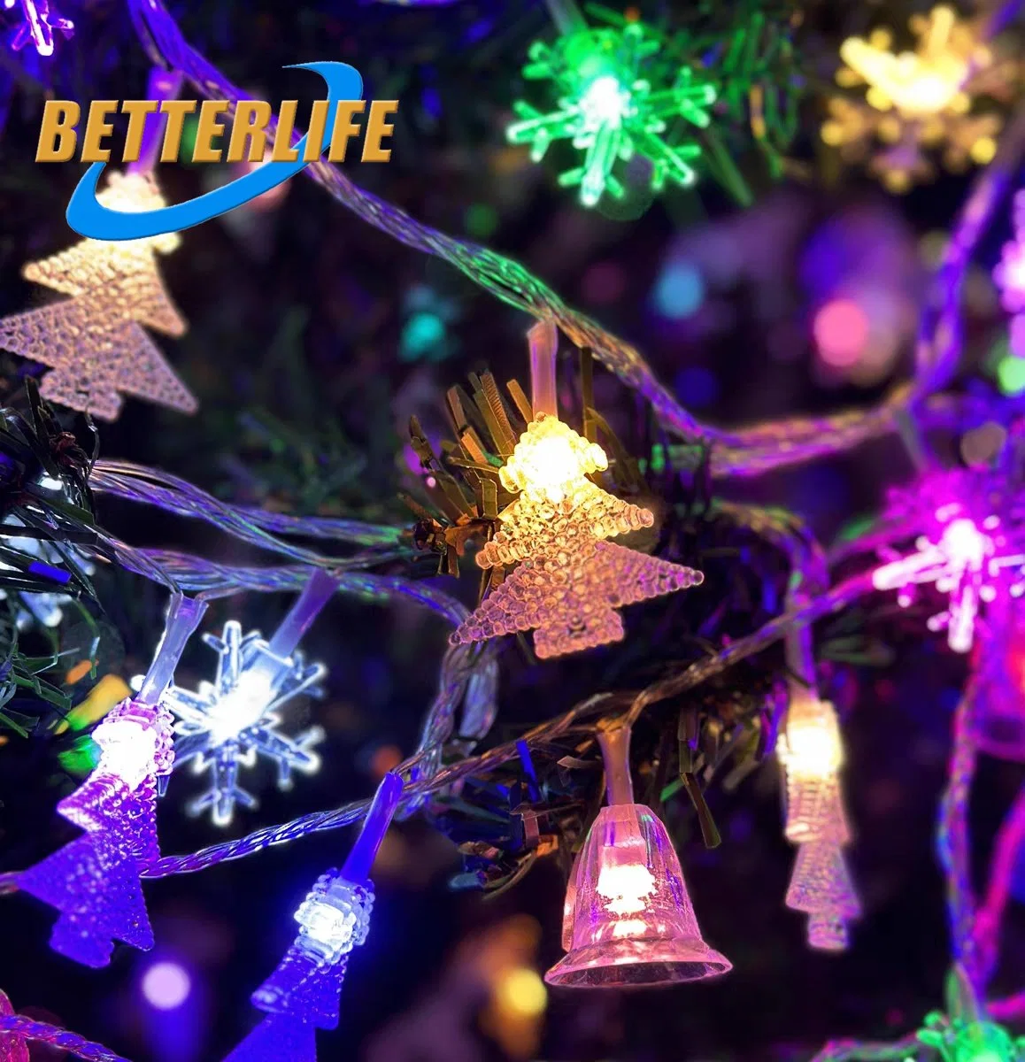 Howlighting DIY Garland Fairy 8 Function Waterproof Gardensolar Firework LED Outdoor Christmas Light Home Wedding Christmas Decoration