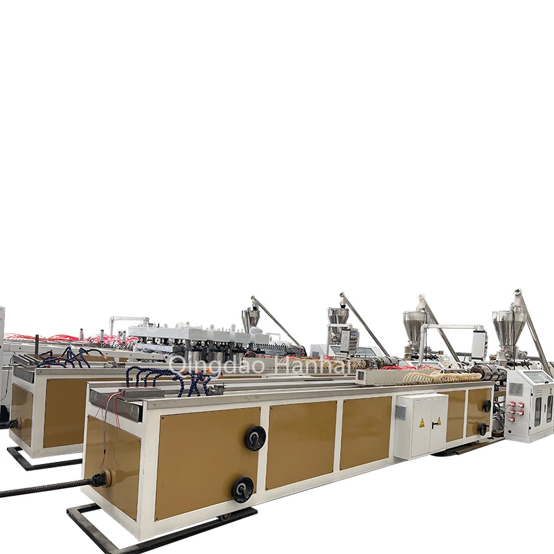 PVC PE Wood Plastic WPC Profile Ceiling Panel Production Equipment Single Screw Extrusion Machine