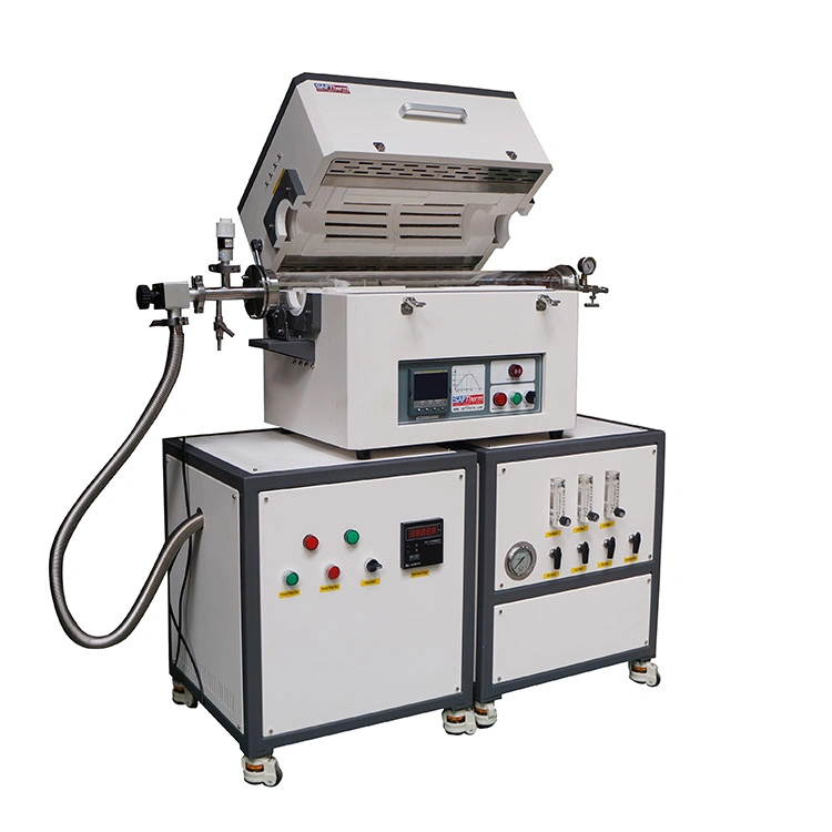 شهادة CE 1200c مخصصة CVD Tube Furnace Laboratory Furnace الخامل Gas فرن التفريغ القابل للبرمجة