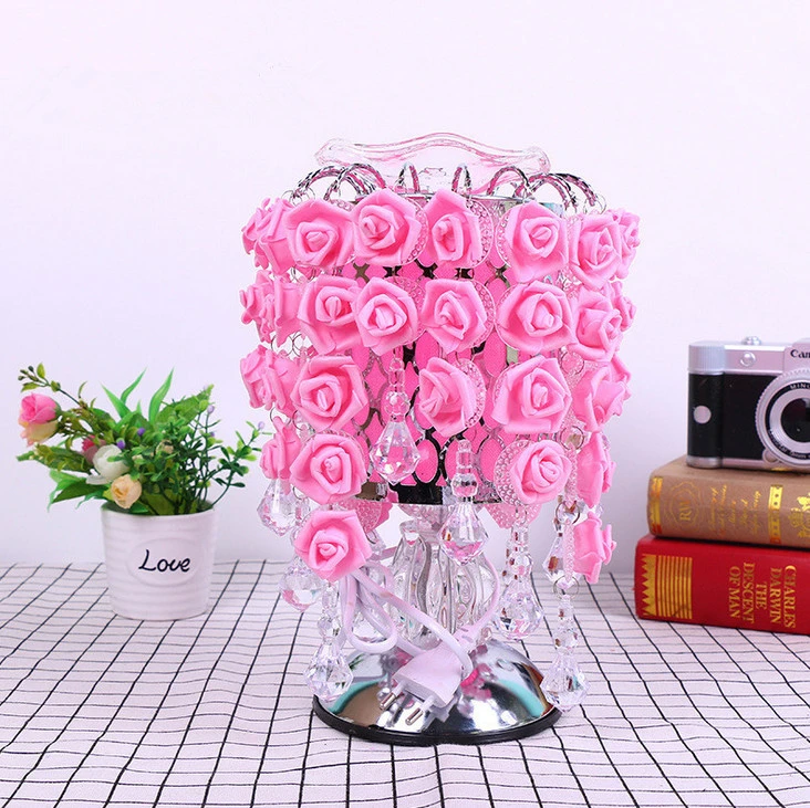 Popular Flower Style Metal Electric Essential Oil Burner Night Light Lamp