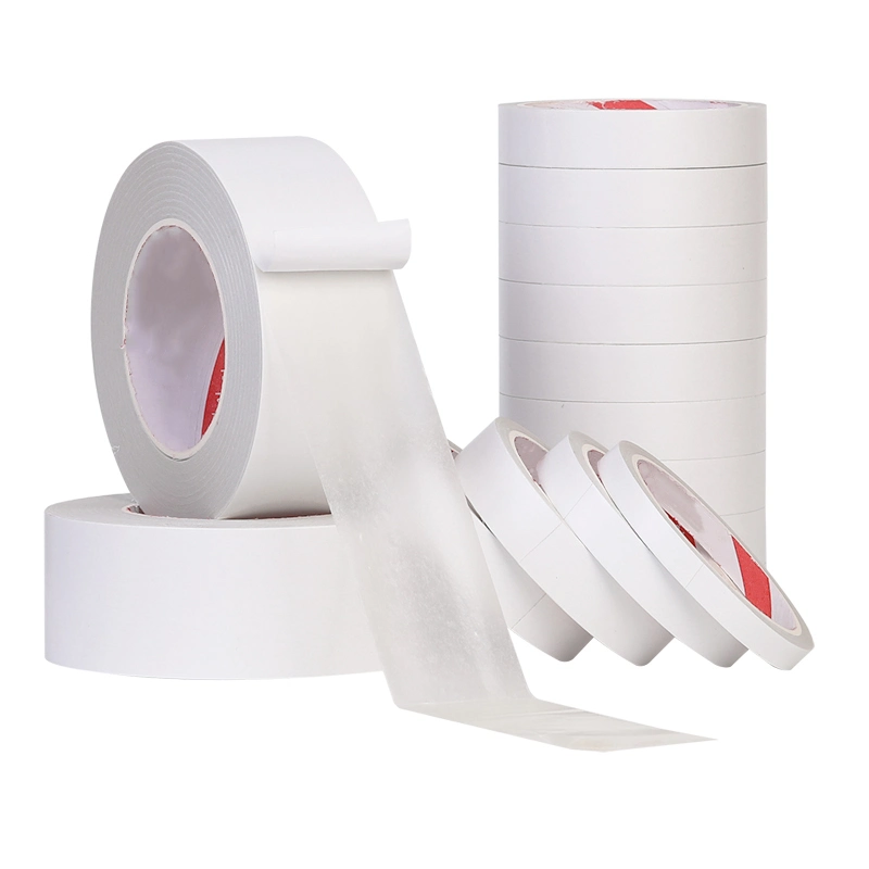 Solvent Two Side Adhesive Paper White Non Woven Double Sided Tissue Tape