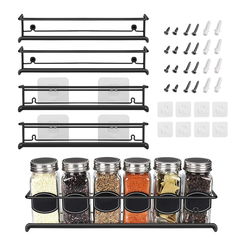 Modern Bamboo Spice Rack for Kitchen