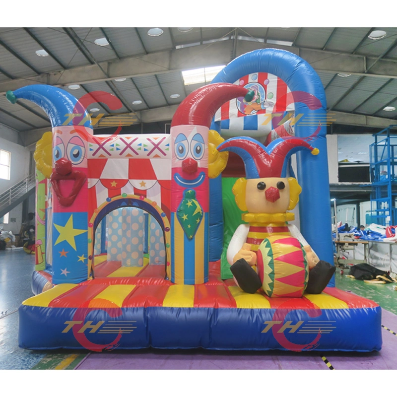 5X5m Circus Playland Combos Inflatable Bouncy Castle with Slide