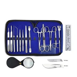 13 Pieces Stainless Steel Scissor Tweezer Scaler Forceps Suture Tanning Tool Set