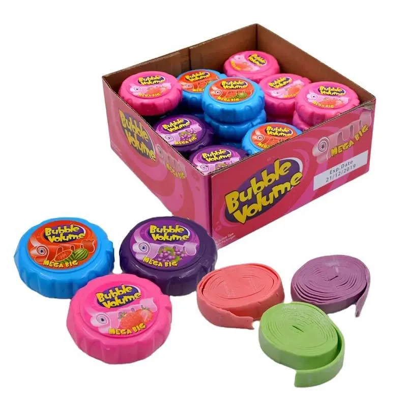 Sabor de fruta Halal personalizado de alta qualidade Crazy Hubba Bubba mastigando Gum tipo rolo Gum