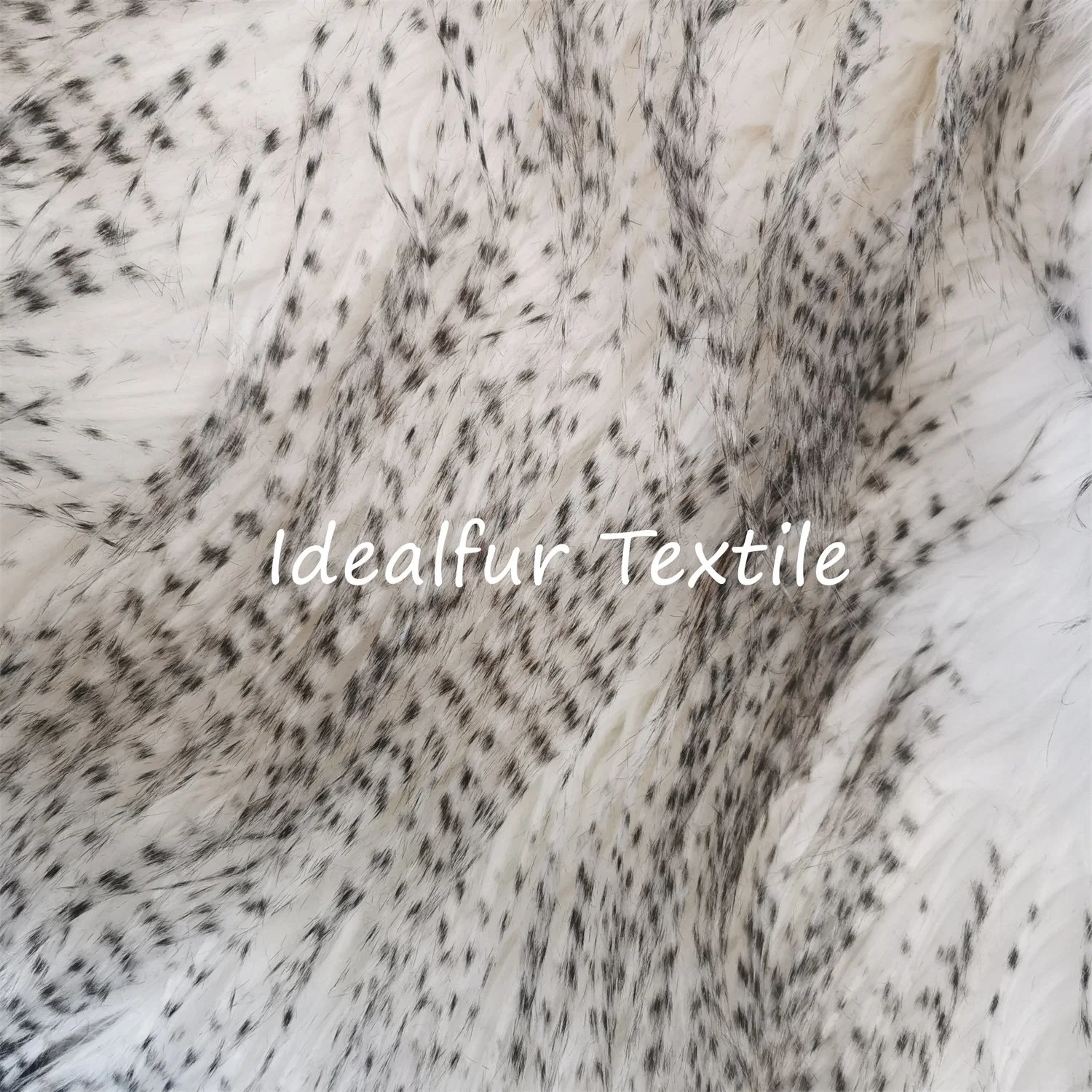 Faux Fur Fabric with Pheasant Feather Design