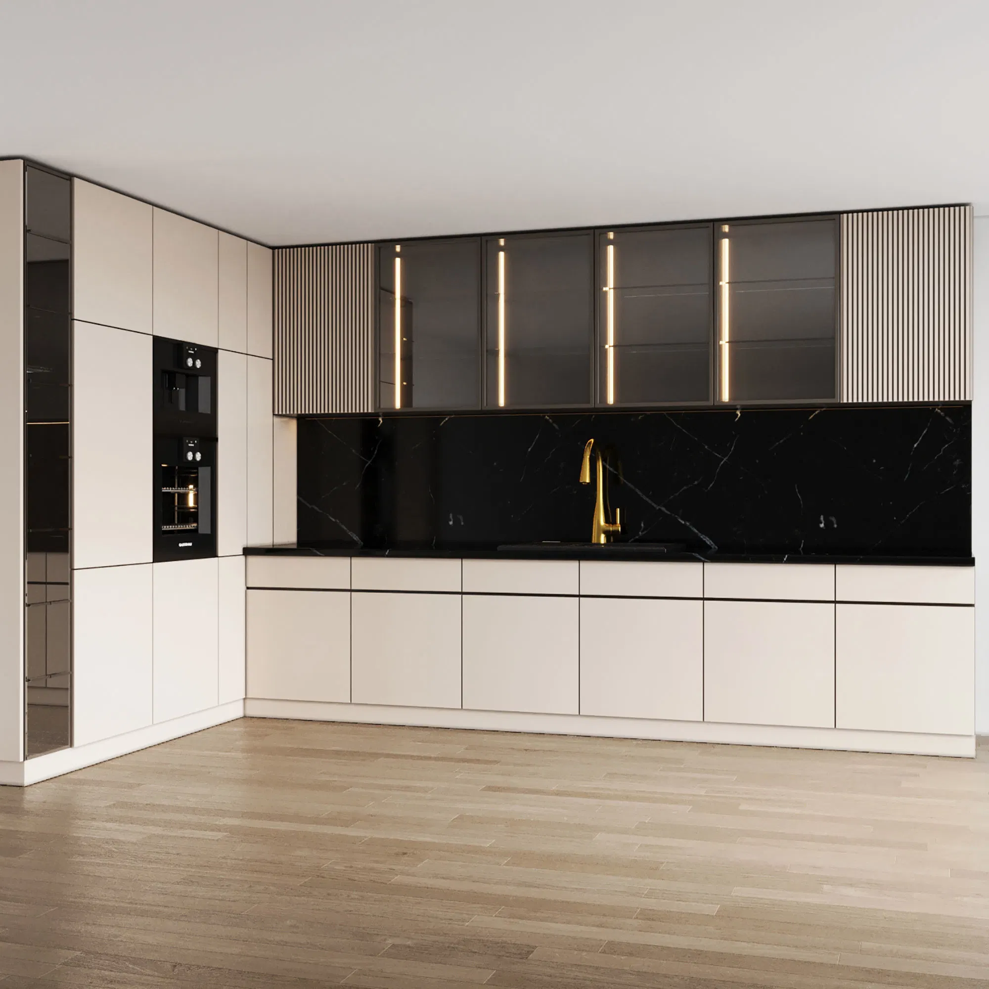 PA Hot Selling Modern Style Cheap Kitchen Furniture Modern with Door Panel Kitchen Cabinet