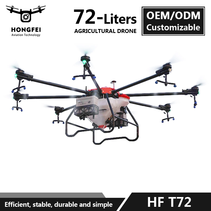 28 Hectares/Hour Efficiency Agricultural Drone Precio De Dron PARA Fumigar 72L Liters Agriculture Drone for Spraying Fertilizer and Pesticides with Fpv Camera