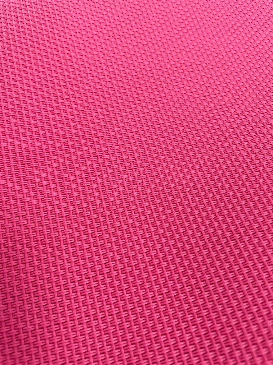 PVC Coating Polyester Vinyl Mesh Fabrics Colorful PVC Teslin for Table Place Mat Horse Rug