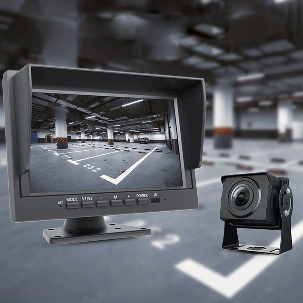 Wemaer OEM Waterproof Rear View Camera for Truck 7 Inch DVR Dual Split Screen Monitor Backup Camera System Kit