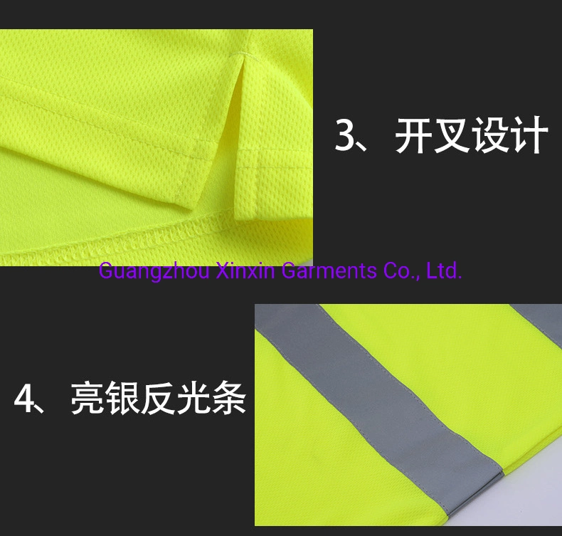 Commerce de gros Birdeye Dry Fit Hi Vis de sécurité réfléchissant de la construction des T-Shirts Vêtements de travail (W2260)