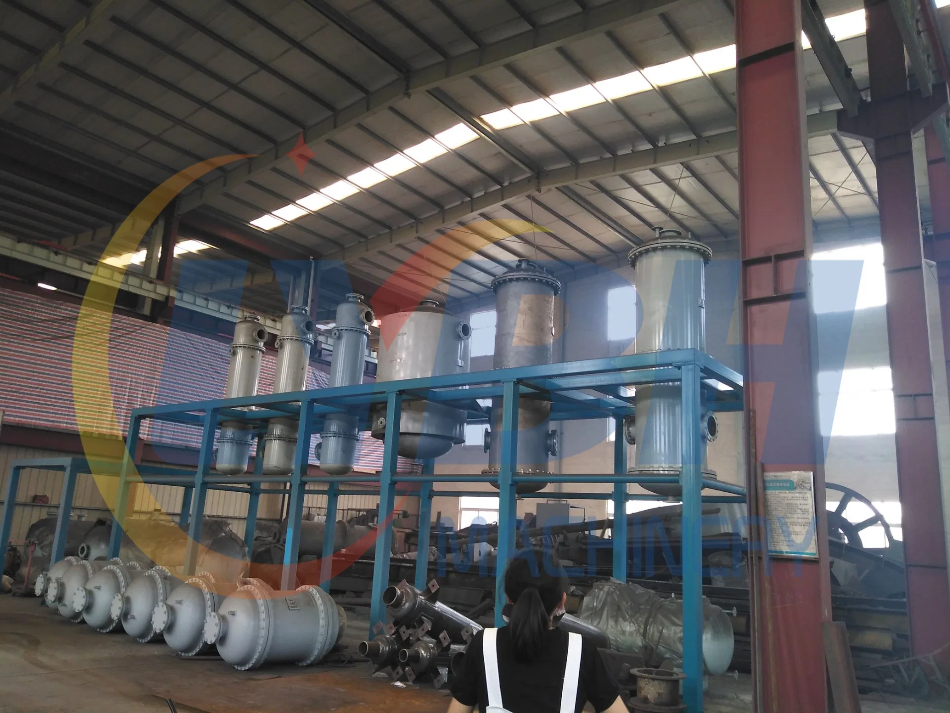 Remote Automatic Control Waste Plastics Crusher Oil Recycling 60t Pyrolysis Plant Plastic to Oil