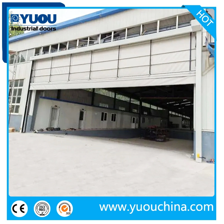 PVC Fabric Stacking Folding High Speed Fast Rapid Roller Shutter Traffic Door