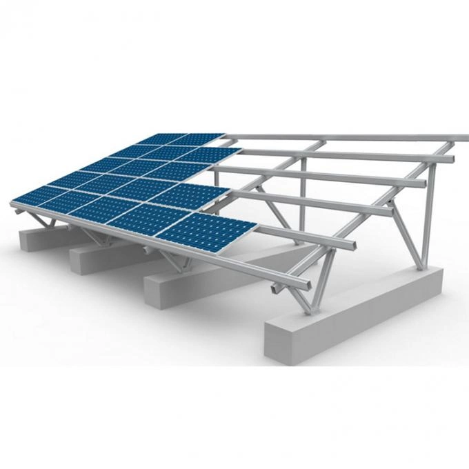 Solar Panel Ground Installation Aluminum Rail Steel Structure or Galvanized Alv-Mag