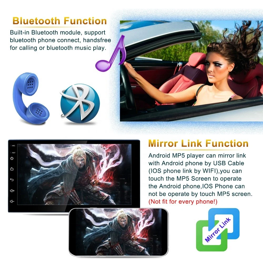 10.25" écran tactile vidéo de voiture pas de DVD moniteur lecteur MP4 Navigation GPS CarPlay Android