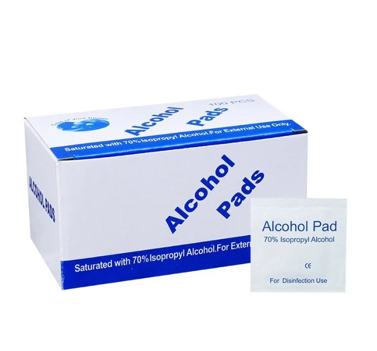 70% Isopropyl Alcohol Pad Medizinischer Alkoholtupfer