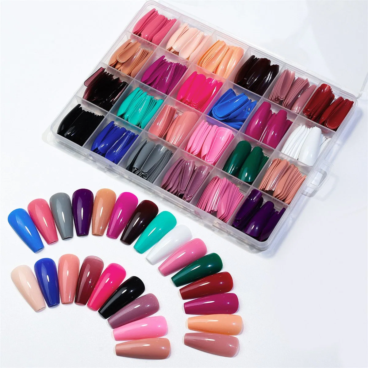 Manicure 24 Matte Square Ballet Wearing Tip Nail Fake Nail Tips Set