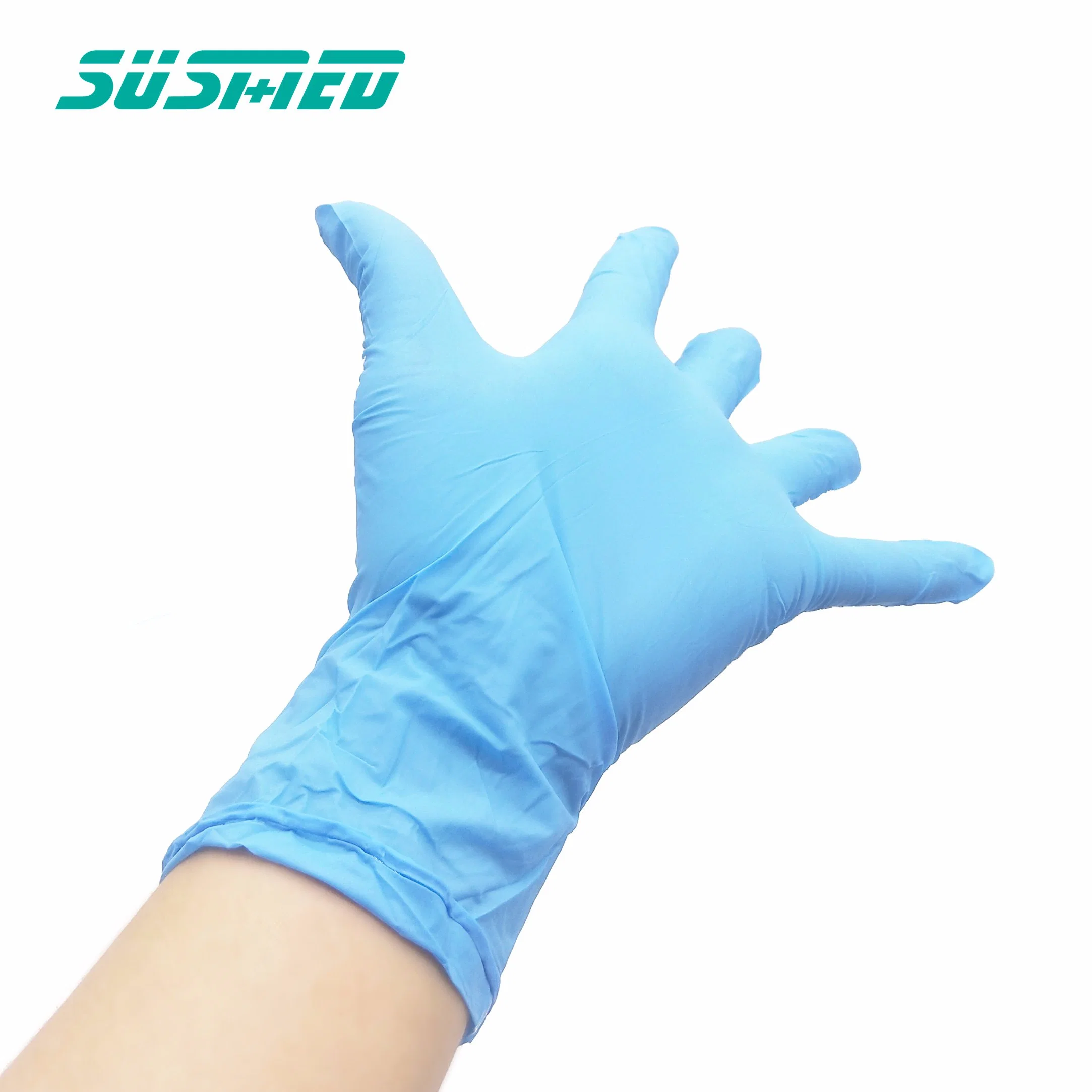 Non-Sterile Powder Free Disposable Nitrile Gloves Examination / Food Grade Gloves