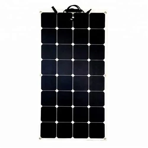 Venta caliente Pet 100W 110W 120W Sunpower células mono ETFE Semi-Flexible flexible paneles solares y portátil con orificio de montaje y Mc4 PV el conector y la caja de empalmes