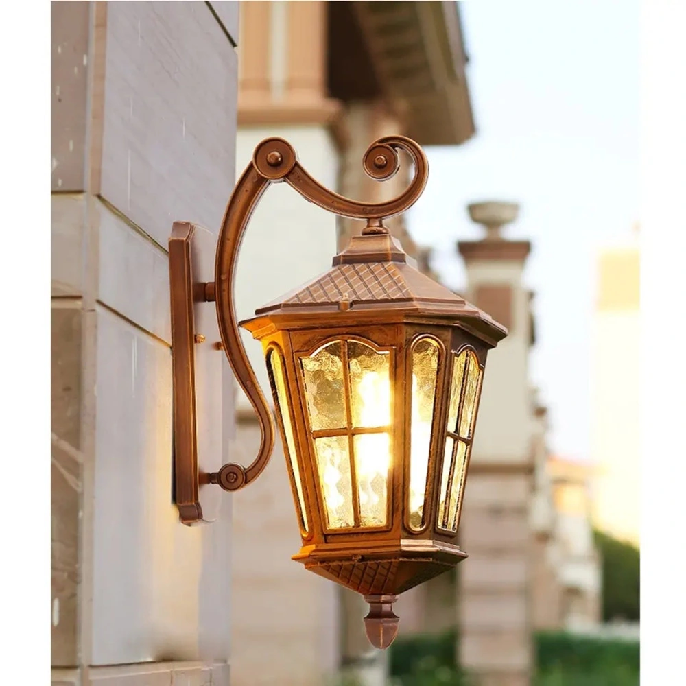 Factory Direct High quality/High cost performance Aluminium Classical Wall Luminaire Modern Antique Garden Wall Lamp LED Solar Fence Outdoor Wall Light