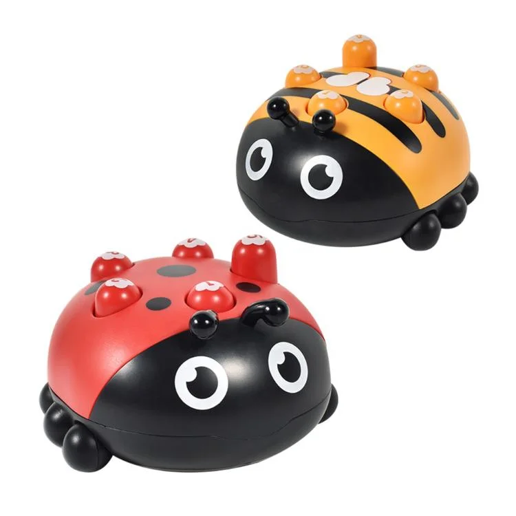 New Educational Cartoon Number Recognition Pressed Ladybug Inertia Toy Car Children Toy Game