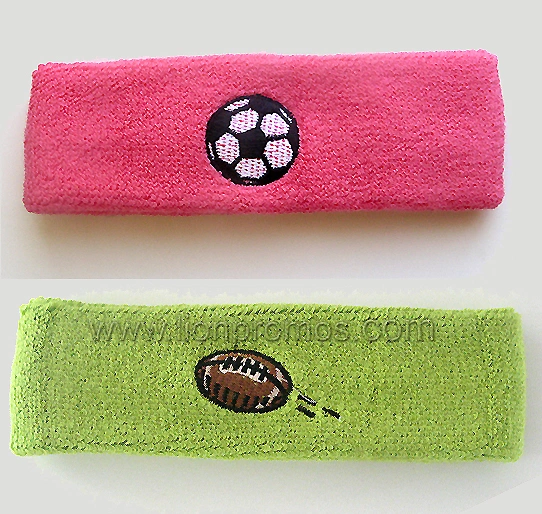 Custom Logo Embroidery Sports Protection Cotton Head Sweat Band