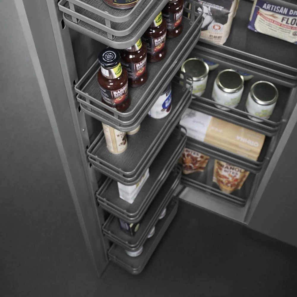 Küchenschrank Hardware Zubehör Schrank herausziehen Storage Rack Stahl Tandem 6 Tier Pantry Korb