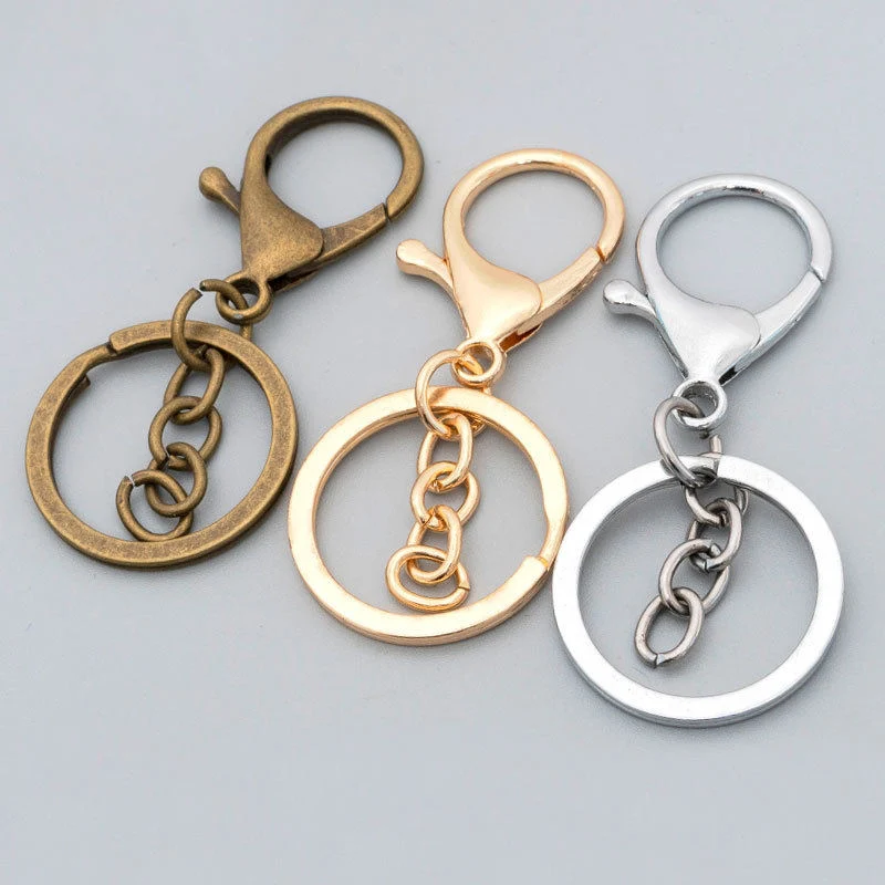 Gilded Universal Lobster Clasp Keychain Key Chain Lobster Clasp with Turn Buckle DIY Jewelry Accessories Three-Piece Set Keyring