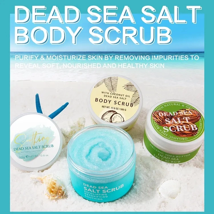 Customized Whitening Exfoliating Butter Dead Sea Salt Bath Body Scrub Cream