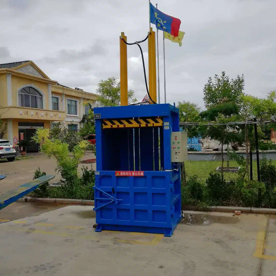 Vertical Baling Press Machine with Pneumatic System for Tarpaulin, Fabric, Clothing, and Woven Bags