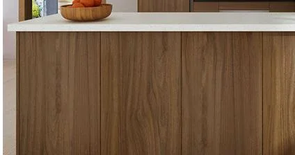 China Fabrik Neue Ankunft Natürliches Holz Laminat Moderne Küchenschrank
