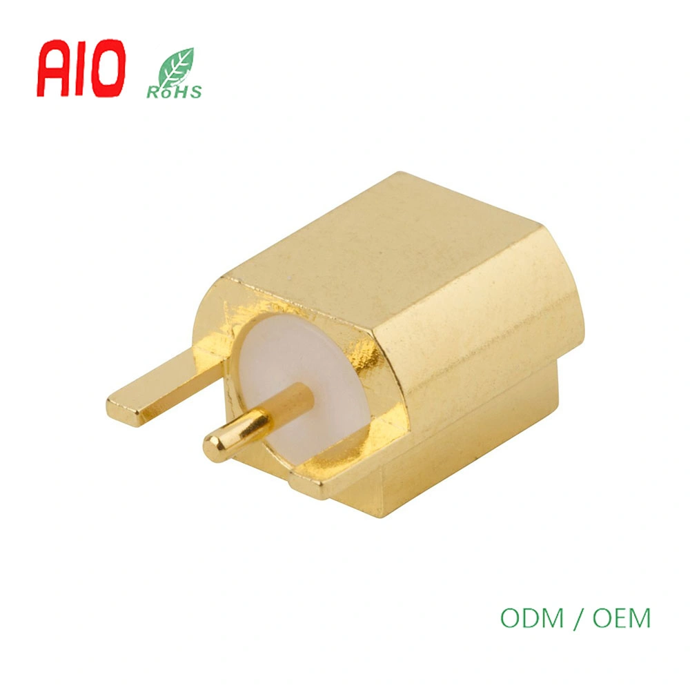 Straight PCB Jack Through 2 Holes End Launch 50 Ohm MCX Female RF Coaxial Connector for WLAN GPS PC/LAN Automotive Base Station Radios Wireless Network Antenna