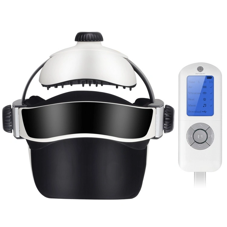 Automatic Air Pressure Head Massage Helmet Dual Vibrating Electric Head Massager