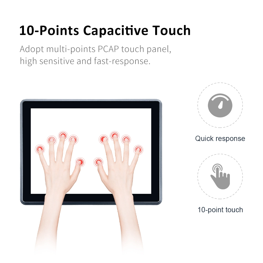 15 15.6 17 19 21.5 Inch Windows 10 11 All-in-One Fanless Panel PC Embedded Industrial Touchscreen Computer