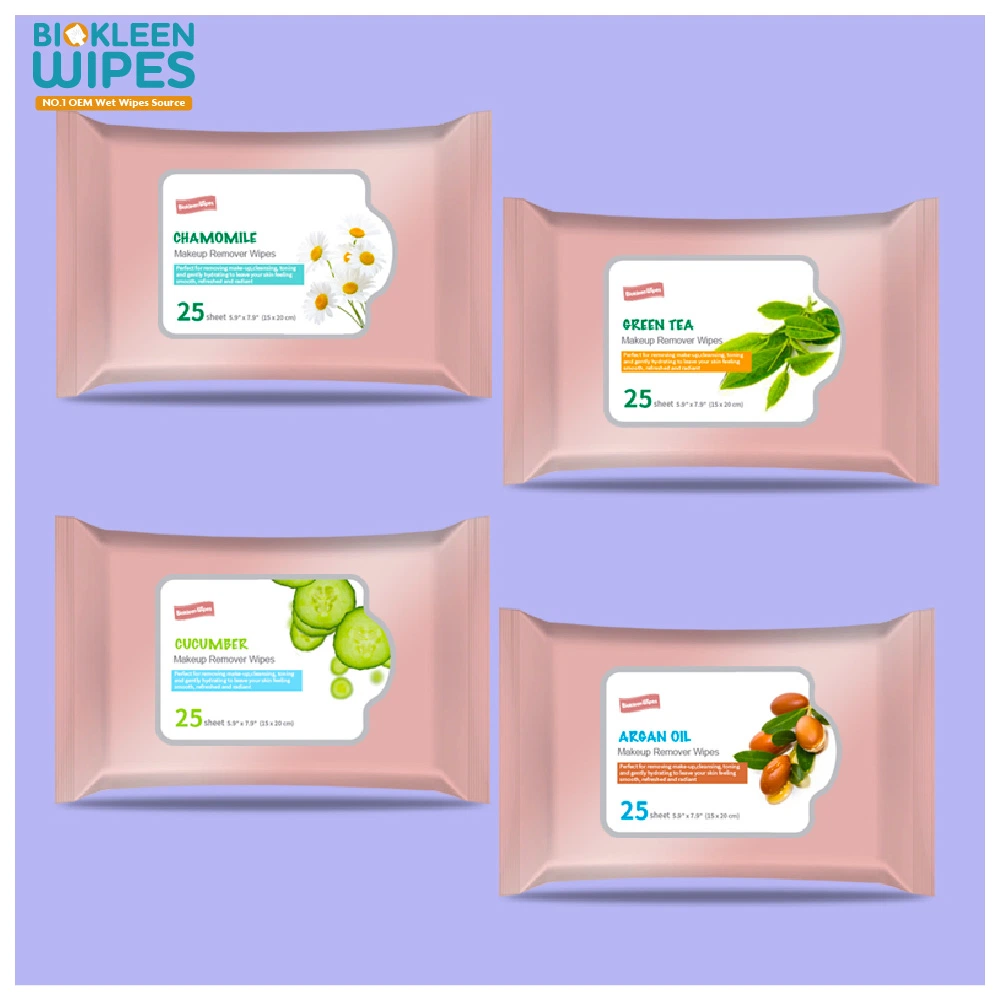 Simple Sensitive Skin Cleansing Keep Me Clean Exfoliating Cooling Collagen Mini Bamboo Pore Facial Wipes Pure Cotton